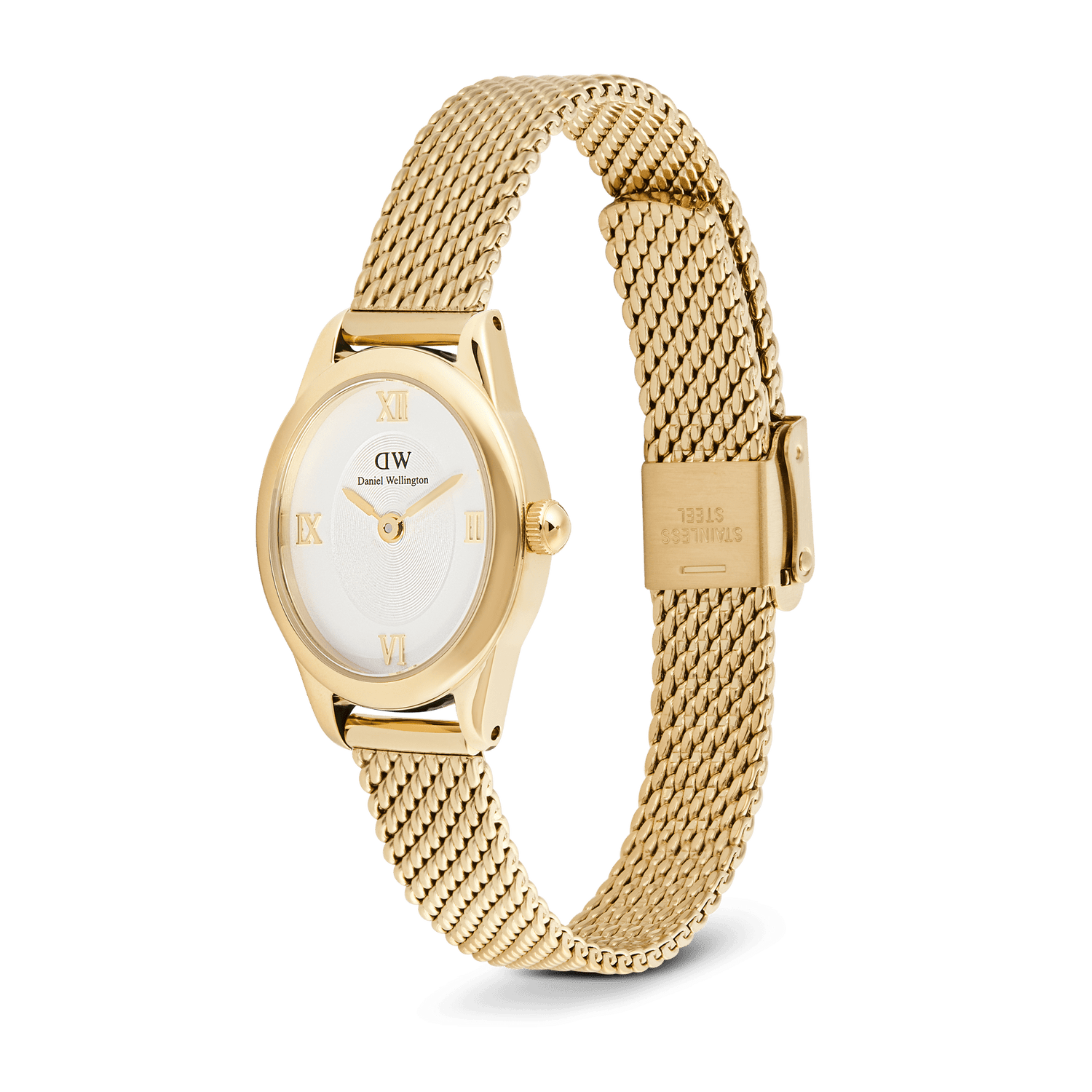 Ophelia Mini Mesh White Gold