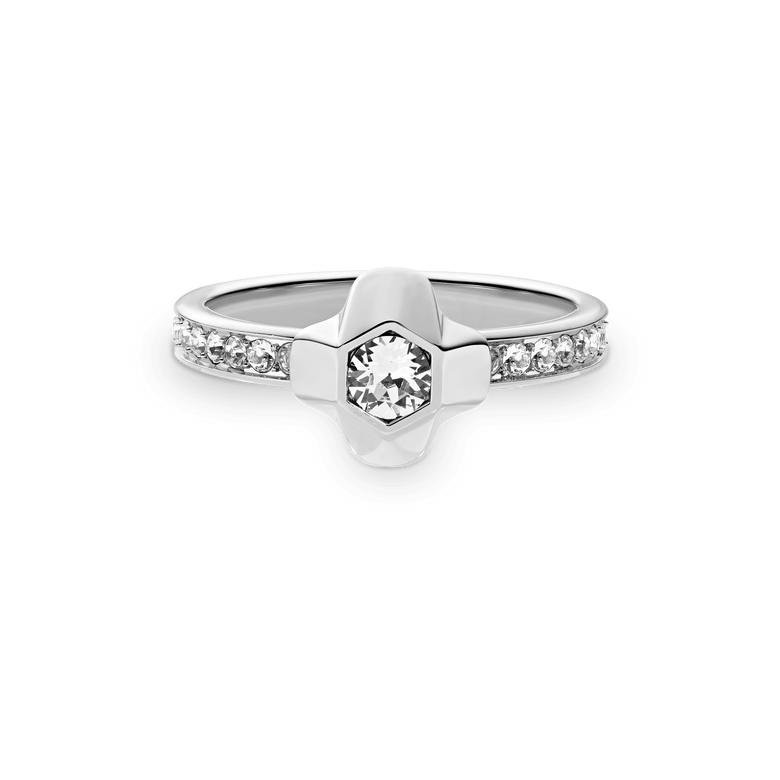 North Star Ring Small Lumine Sidestones Silver