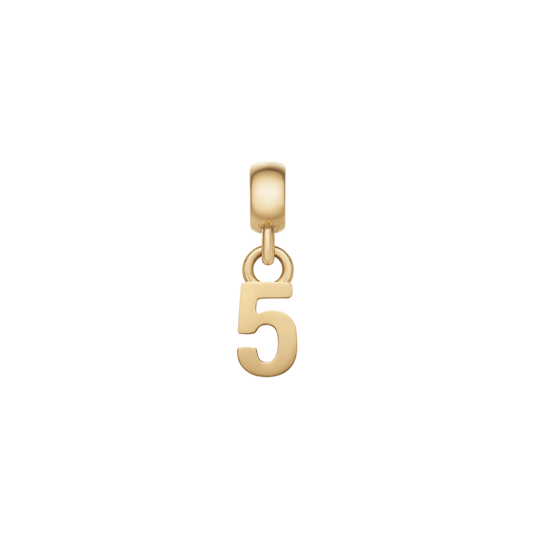 Number Charm Gold