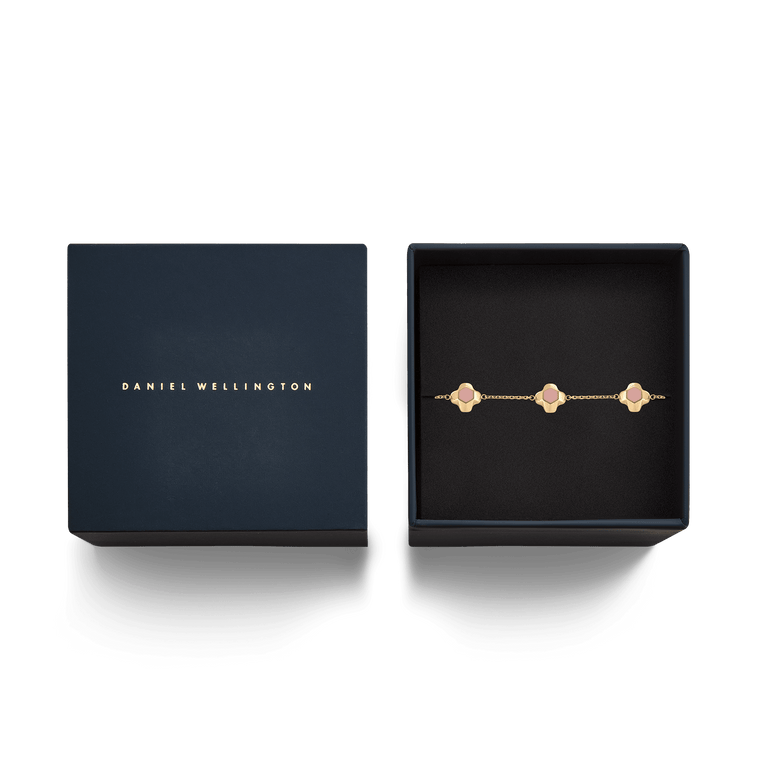 North Star Bracelet 5 Small Apricot Enamel Gold