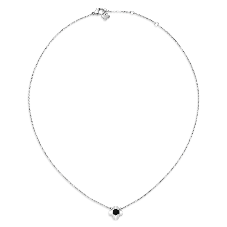 North Star Necklace 1 Small Black Enamel Silver