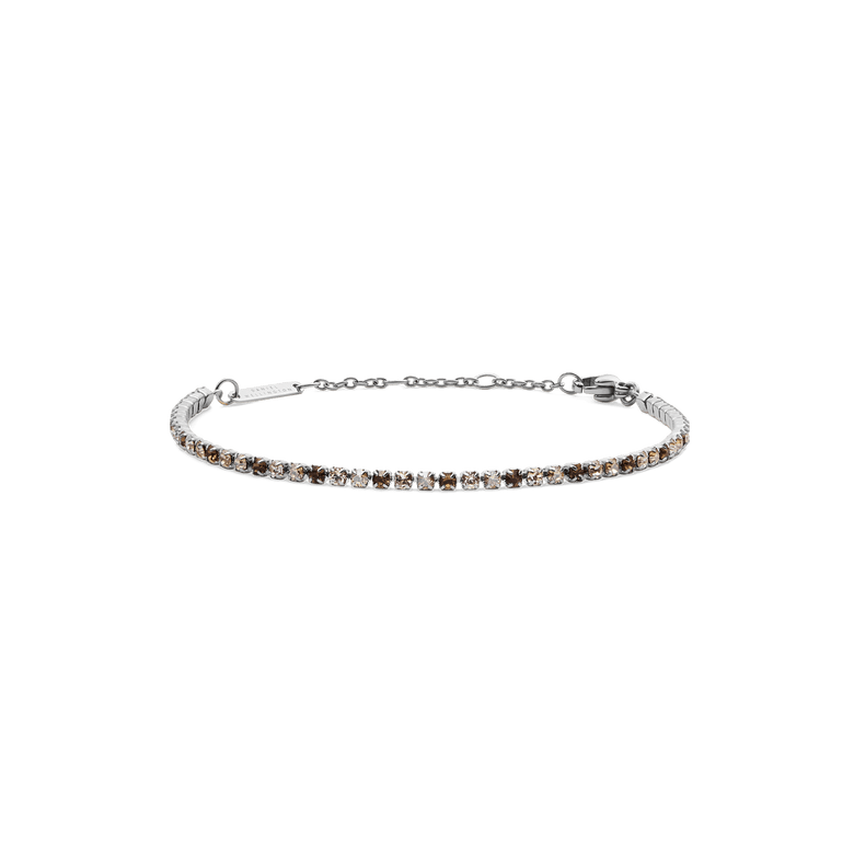 Classic Tennis Bracelet Honey Combo Silver