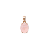 Rose Quartz Oval Rose Gold Charm