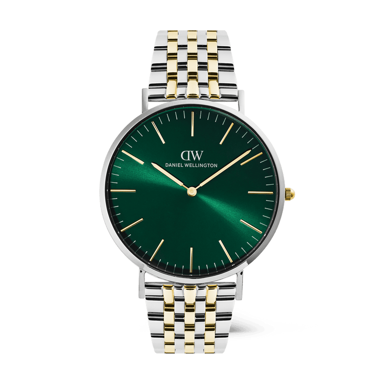 Classic 7-Link Emerald Two Tone