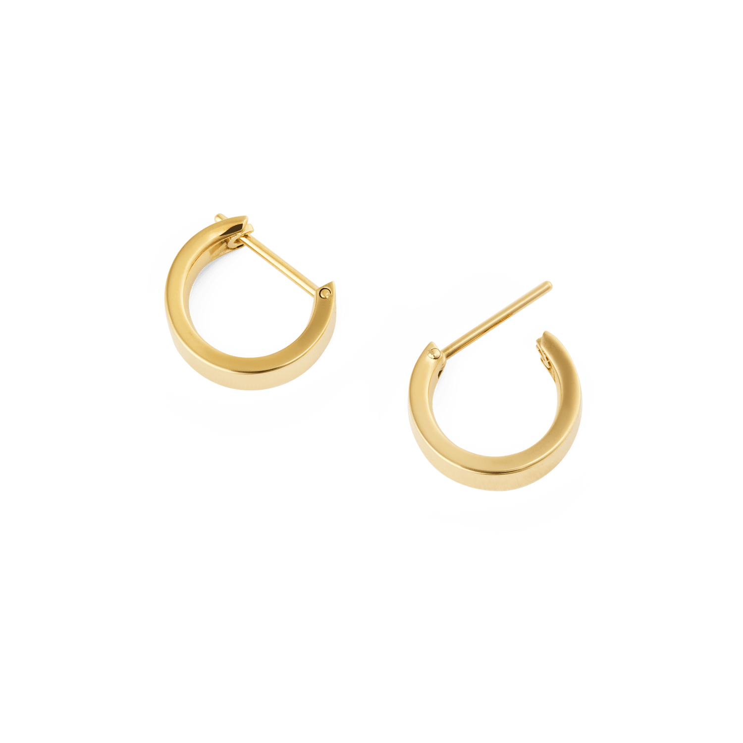 Line Earrings Polished Gold 3.5mm