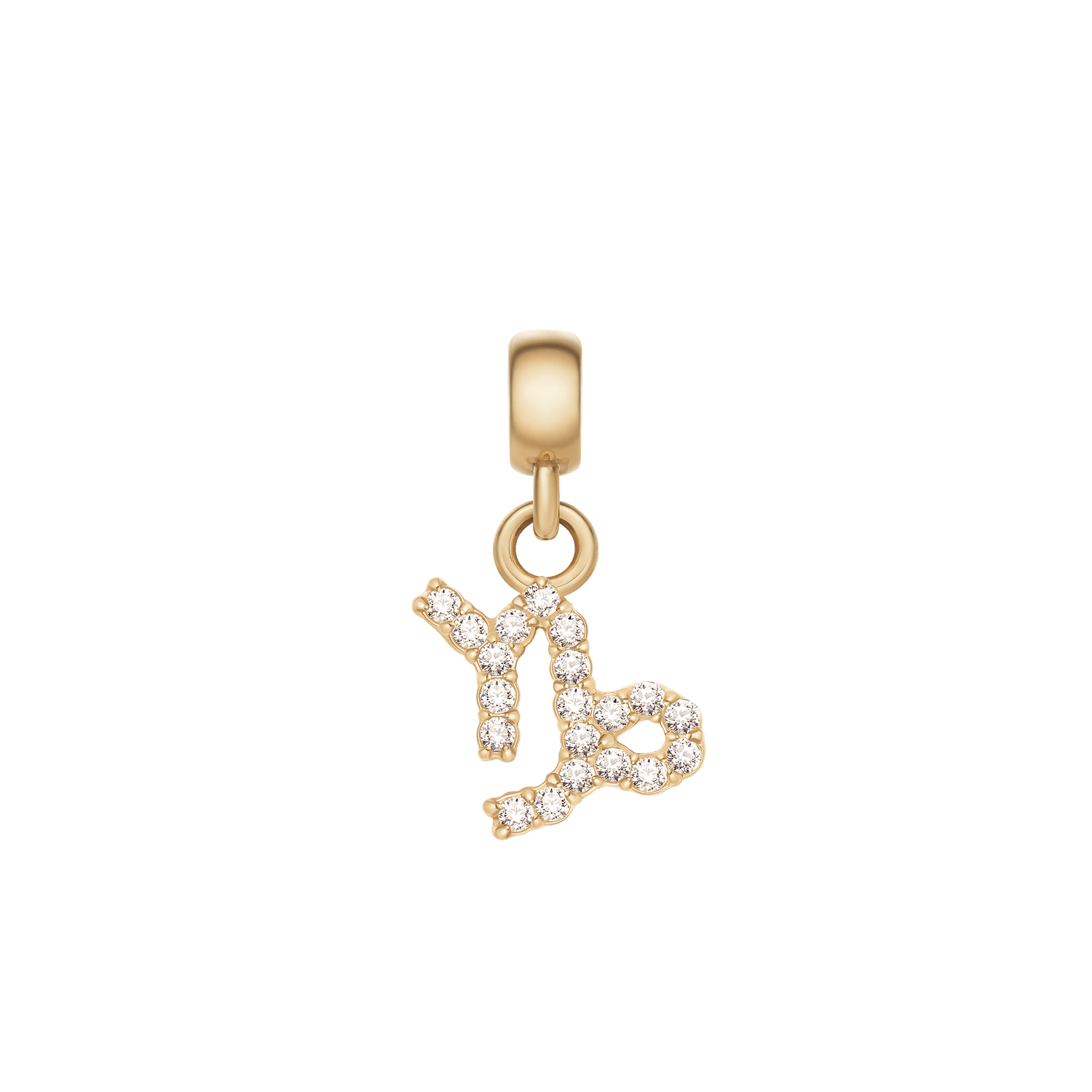 Crystal Zodiac Charm Gold