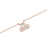 Crystal Zodiac Chain Necklace Rose Gold