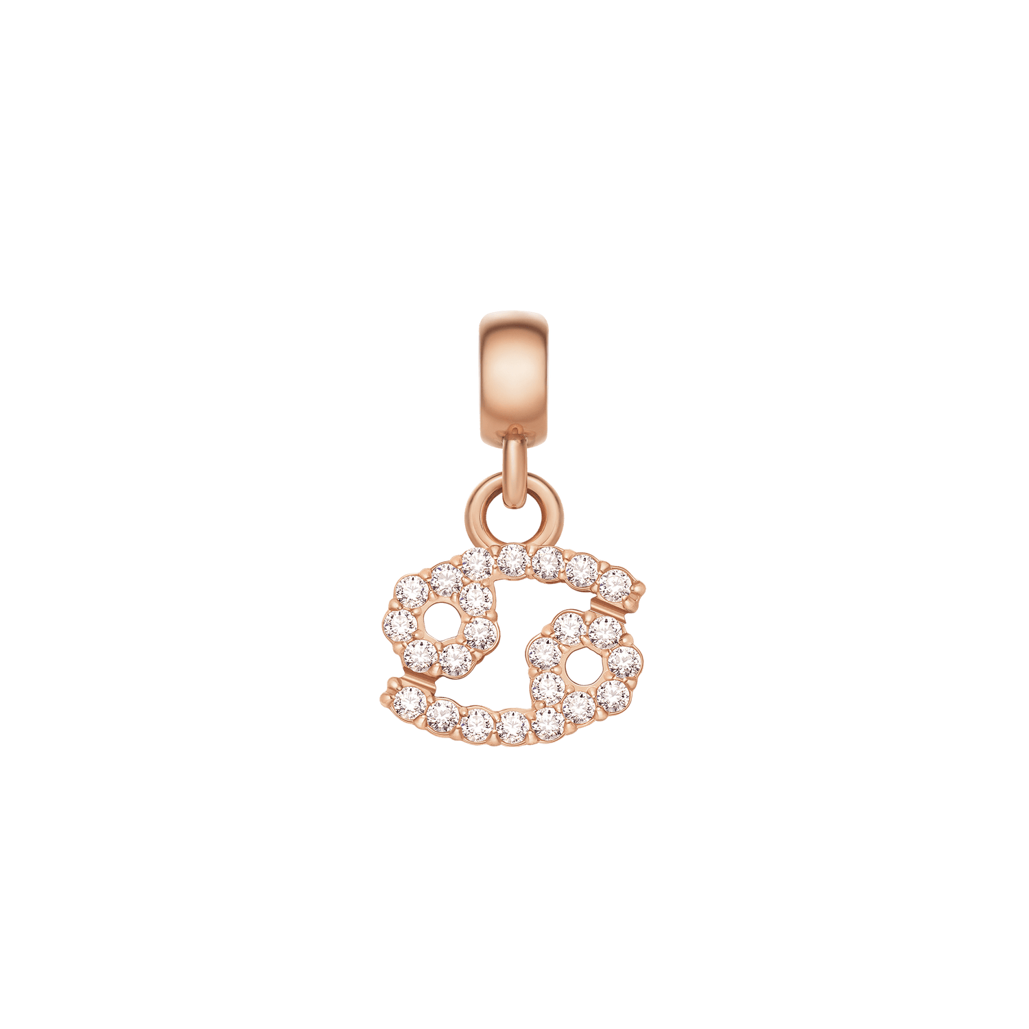 Crystal Zodiac Charm Rose Gold