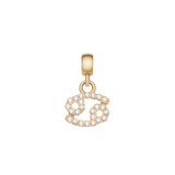 Crystal Zodiac Charm Gold