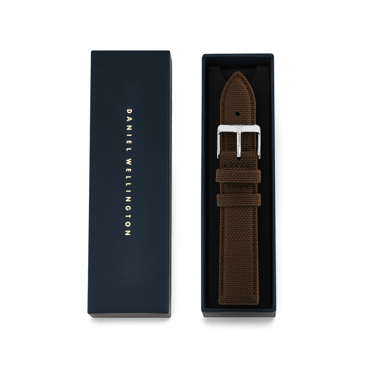 Brown Canvas Strap Silver