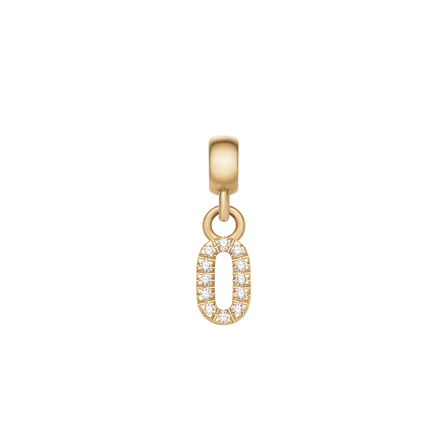 Crystal Number Charm Gold