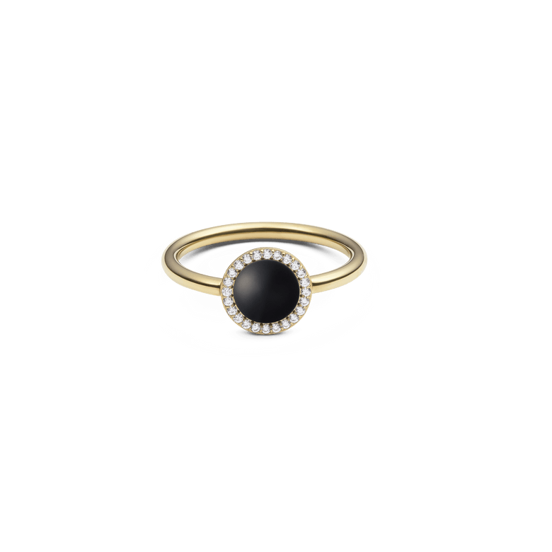 Audrey Ring Black Agathe Gold