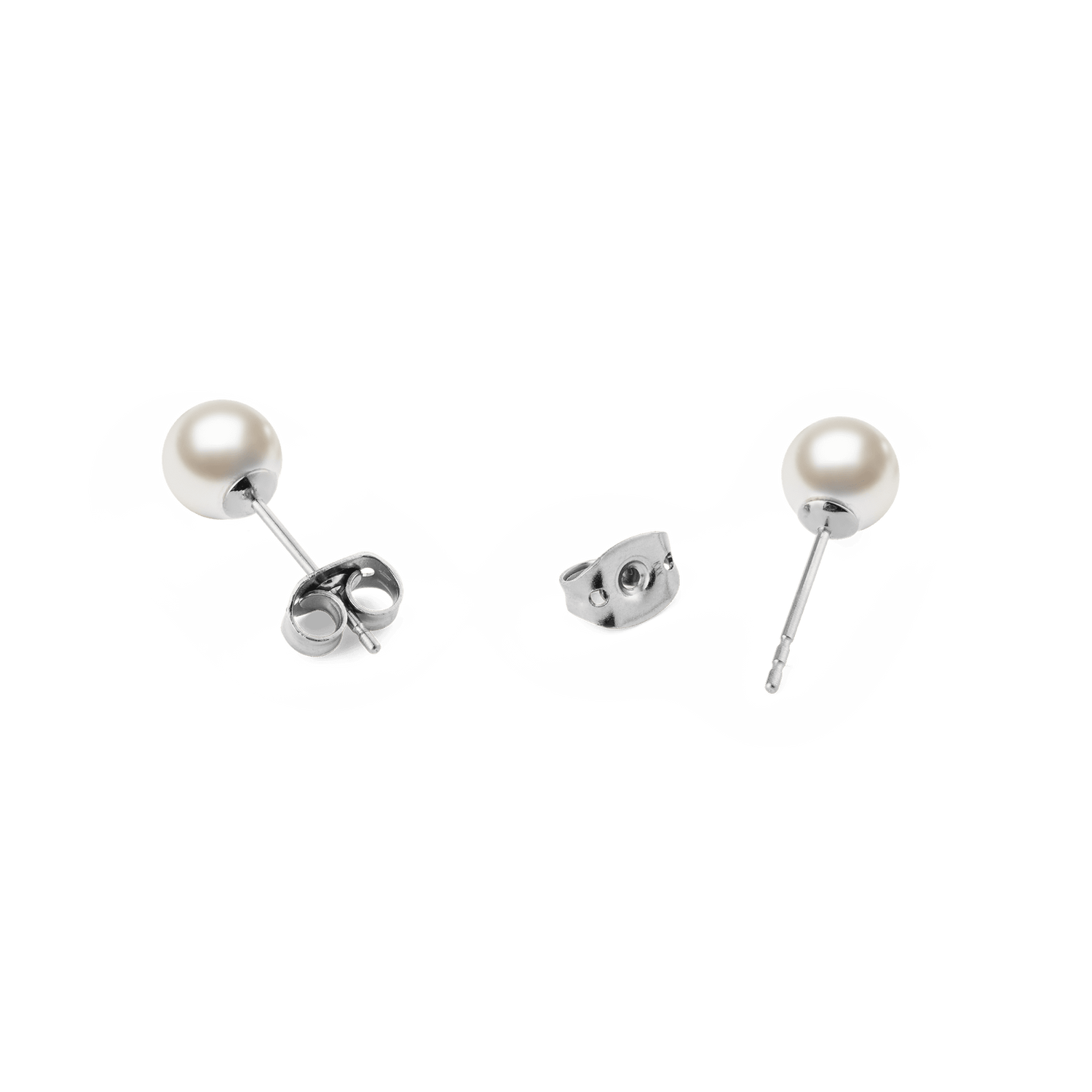 Pearl Stud Earring Silver