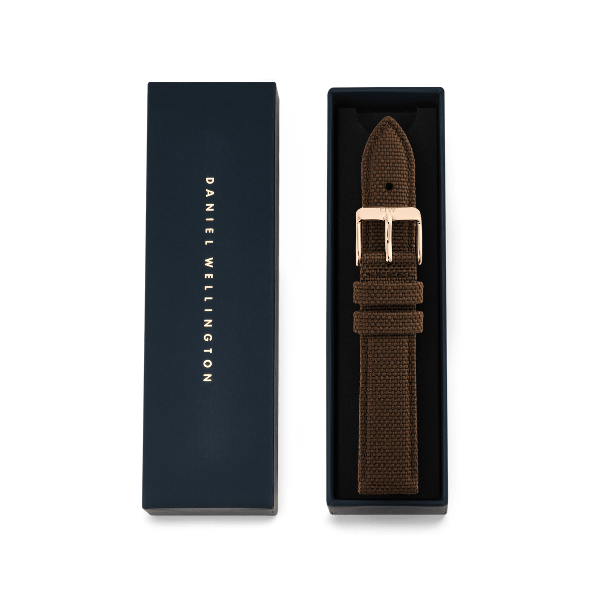 Brown Canvas Strap Rose Gold