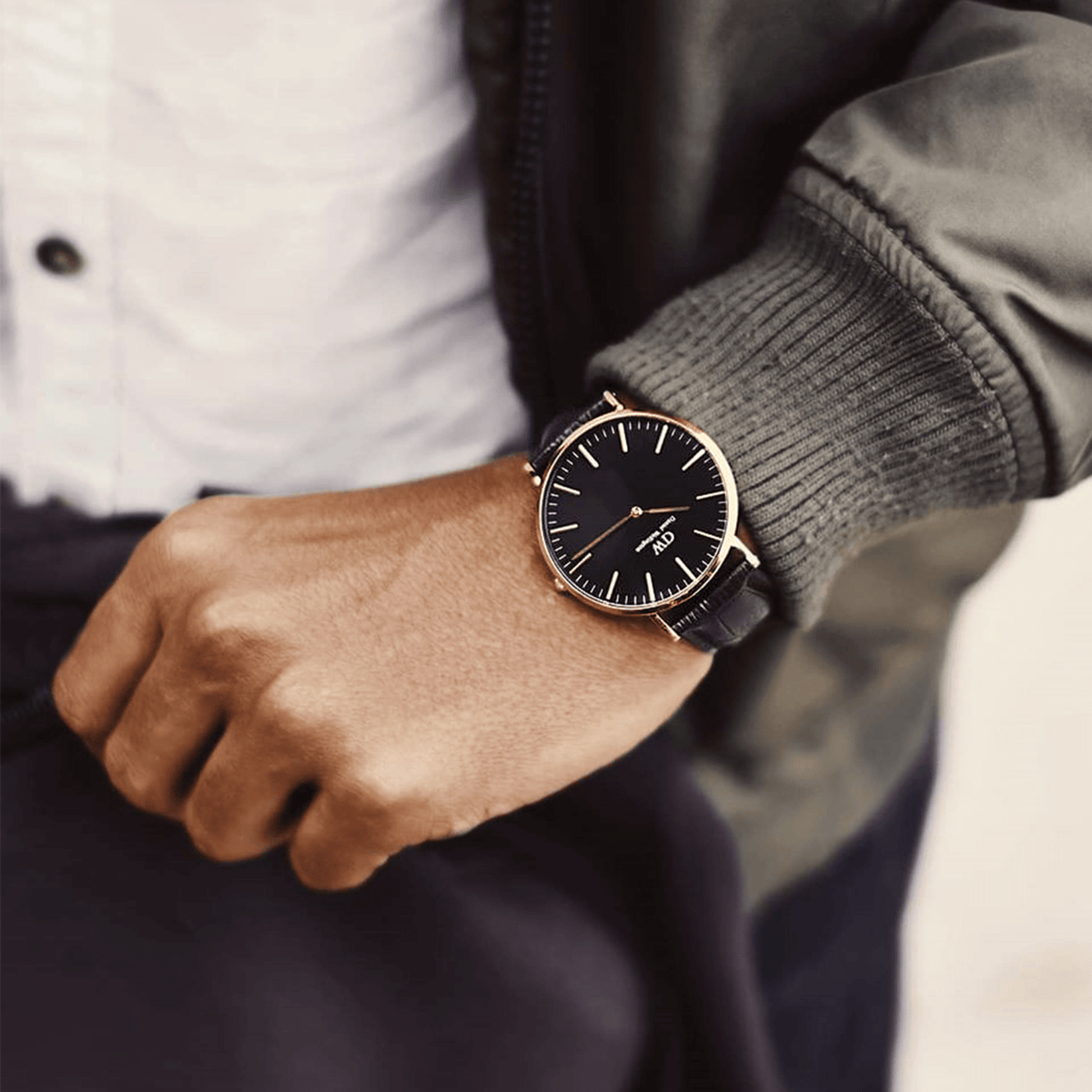 Daniel wellington mens gold watch clearance