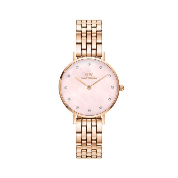 Petite Lumine Watch with pink mother of pearl dial DW