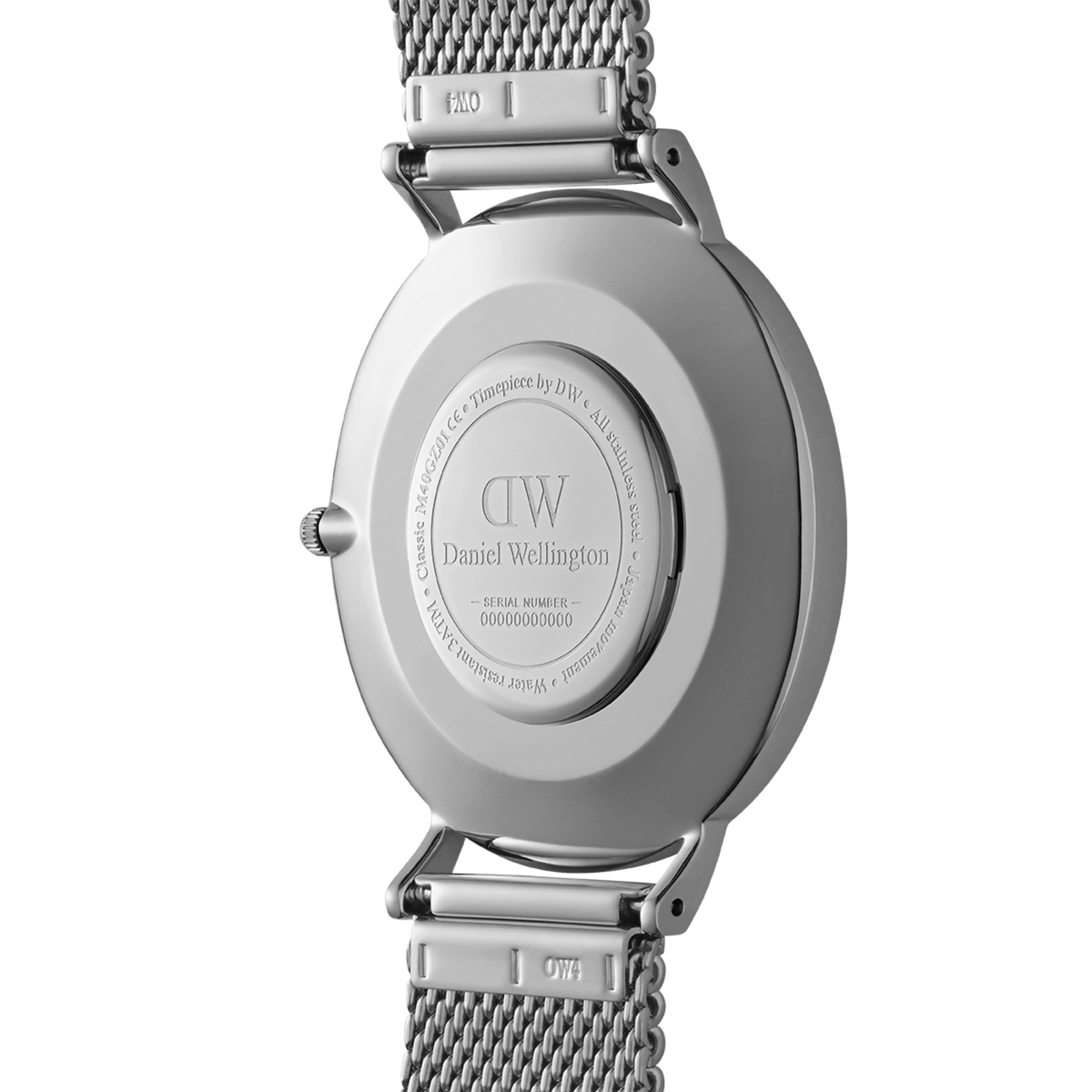 Mesh Onyx Classic sterling silver watch black dial DW
