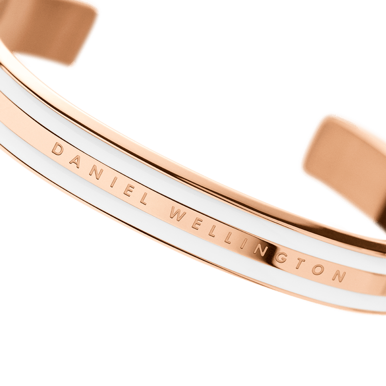 Emalie Bracelet Satin White Rose Gold