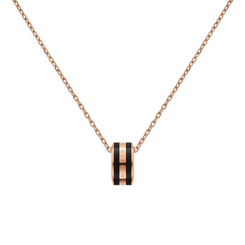 Emalie Necklace Rose Gold Black