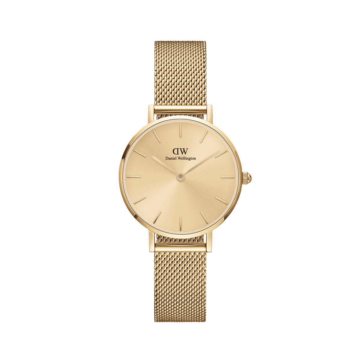 Petite Unitone Gold watch with mesh strap 28mm DW